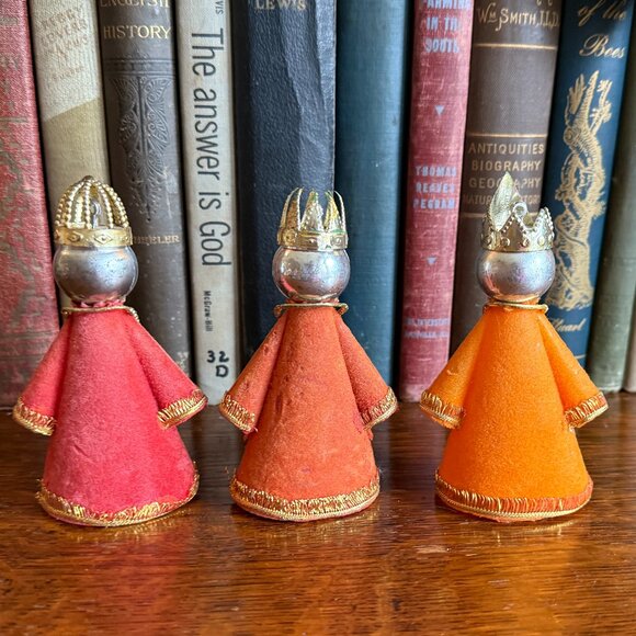 3 MCM Flocked Wisemen Ornaments/Figures - Picture 15 of 16